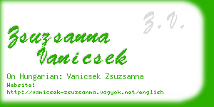 zsuzsanna vanicsek business card